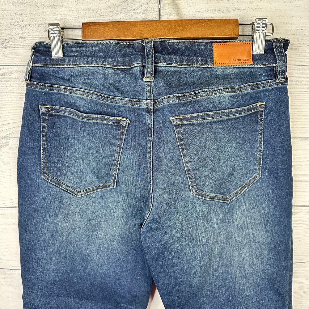 Lands End Womens size 8 Petite Mid Rise Straight Denim Jeans - Picture 5 of 11